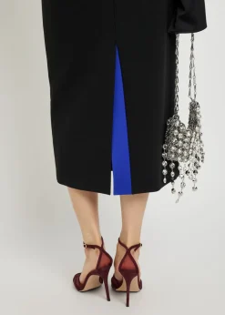 Amel crepe midi skirt