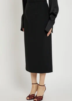 Amel crepe midi skirt