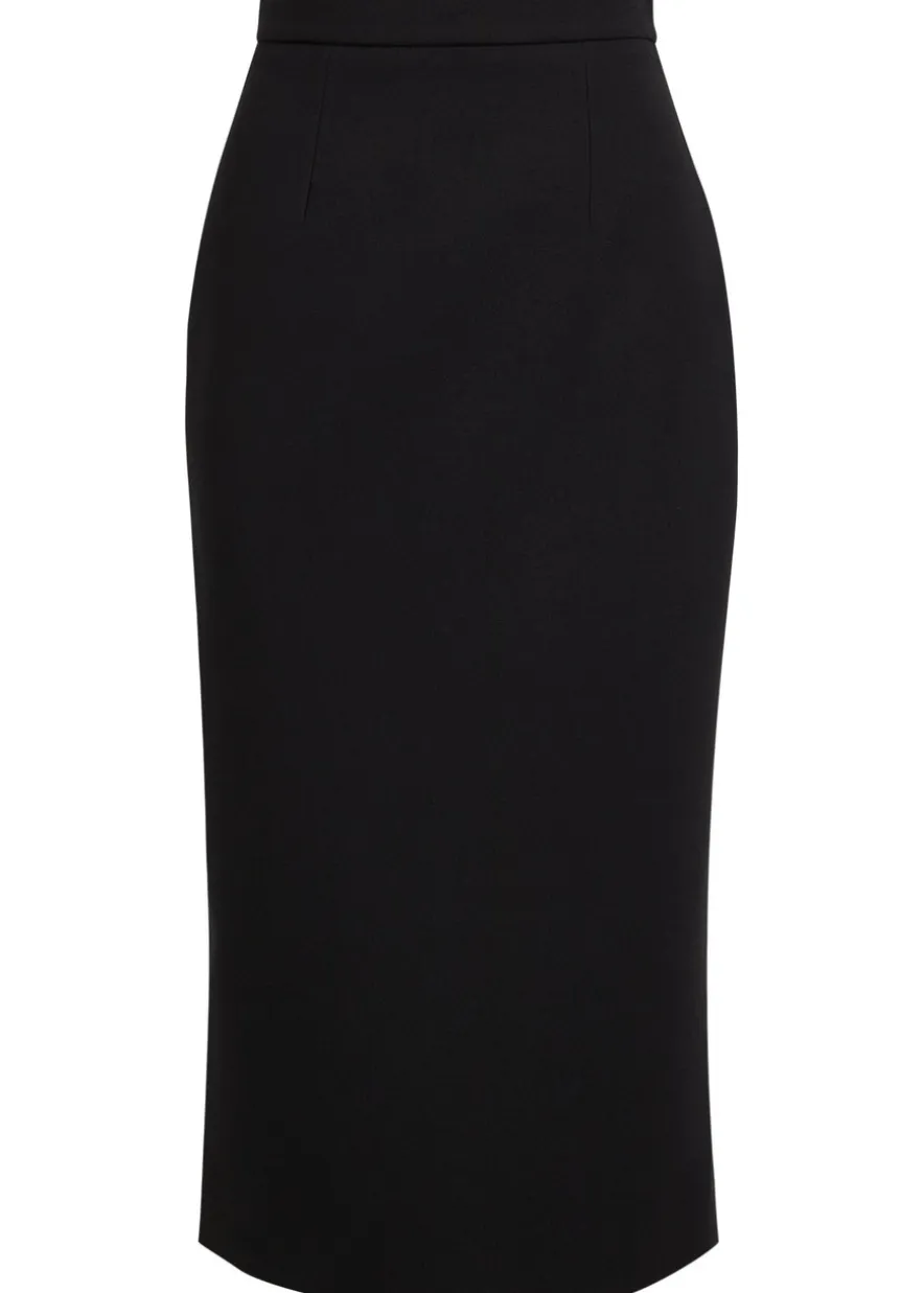 Amel crepe midi skirt