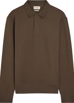 Amery waffle-knit polo shirt