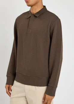 Amery waffle-knit polo shirt