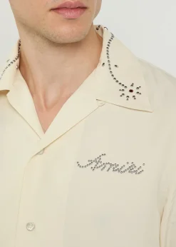 Amiri Stud embellished woven shirt