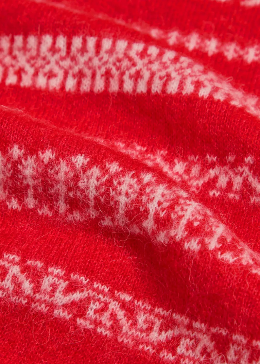 Amity fair isle brushed alpaca-blend jumper