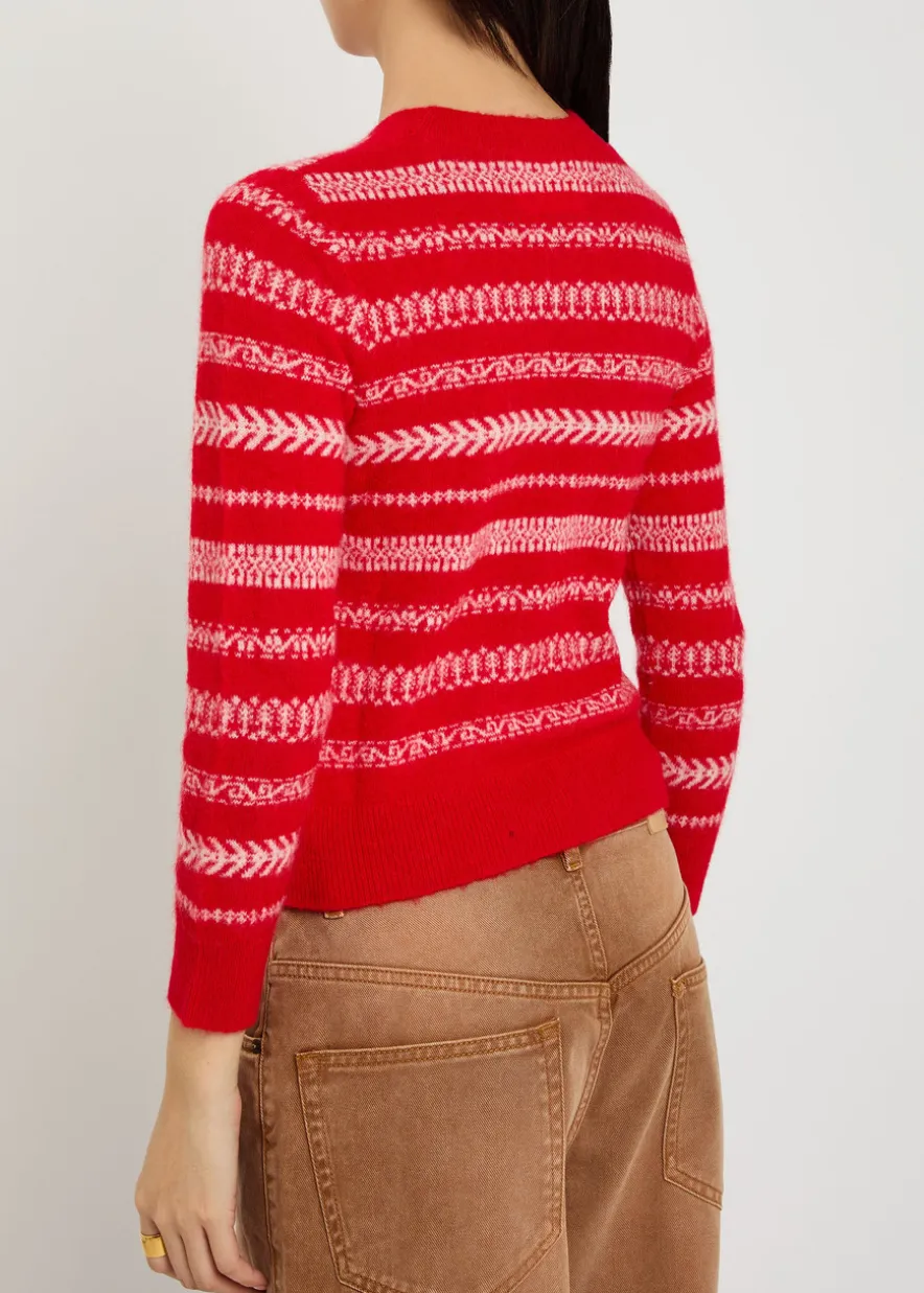 Amity fair isle brushed alpaca-blend jumper