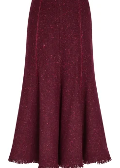 Amy speckled wool and cashmere-blend midi skirt