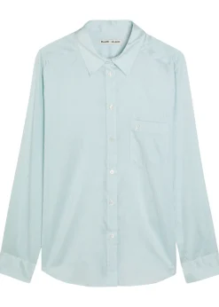 Anabas pinstripe silk and cotton-blend shirt