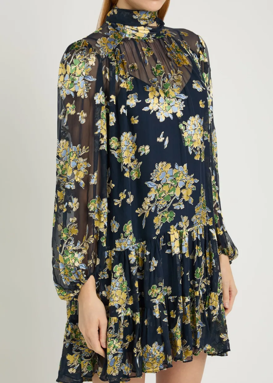 Anaya floral chiffon mini dress