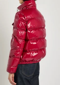 Andro padded hooded glossed shell jacket