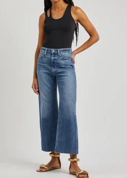 Anessa blue cropped wide-leg jeans