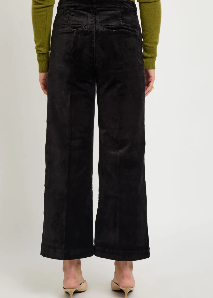 Anessa wide-leg velvet trousers