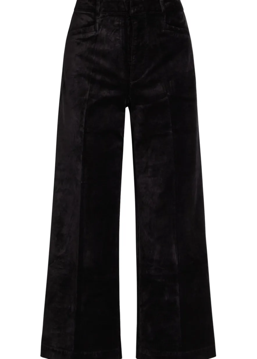 Anessa wide-leg velvet trousers