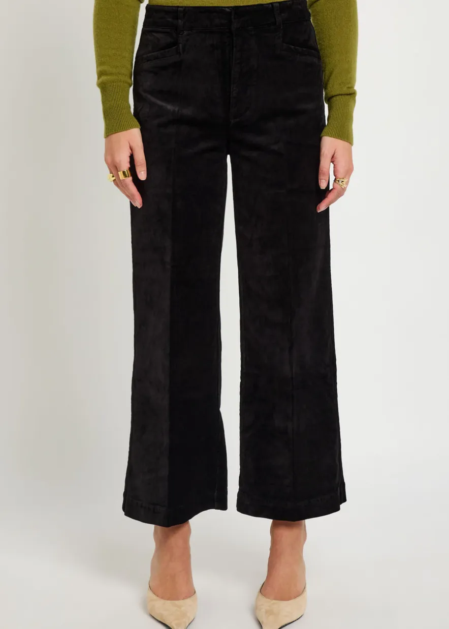 Anessa wide-leg velvet trousers