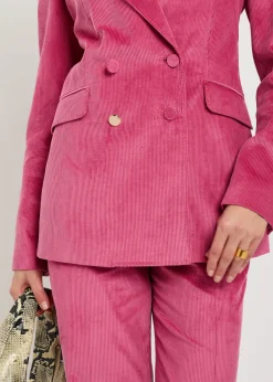 Angela double-breasted corduroy blazer