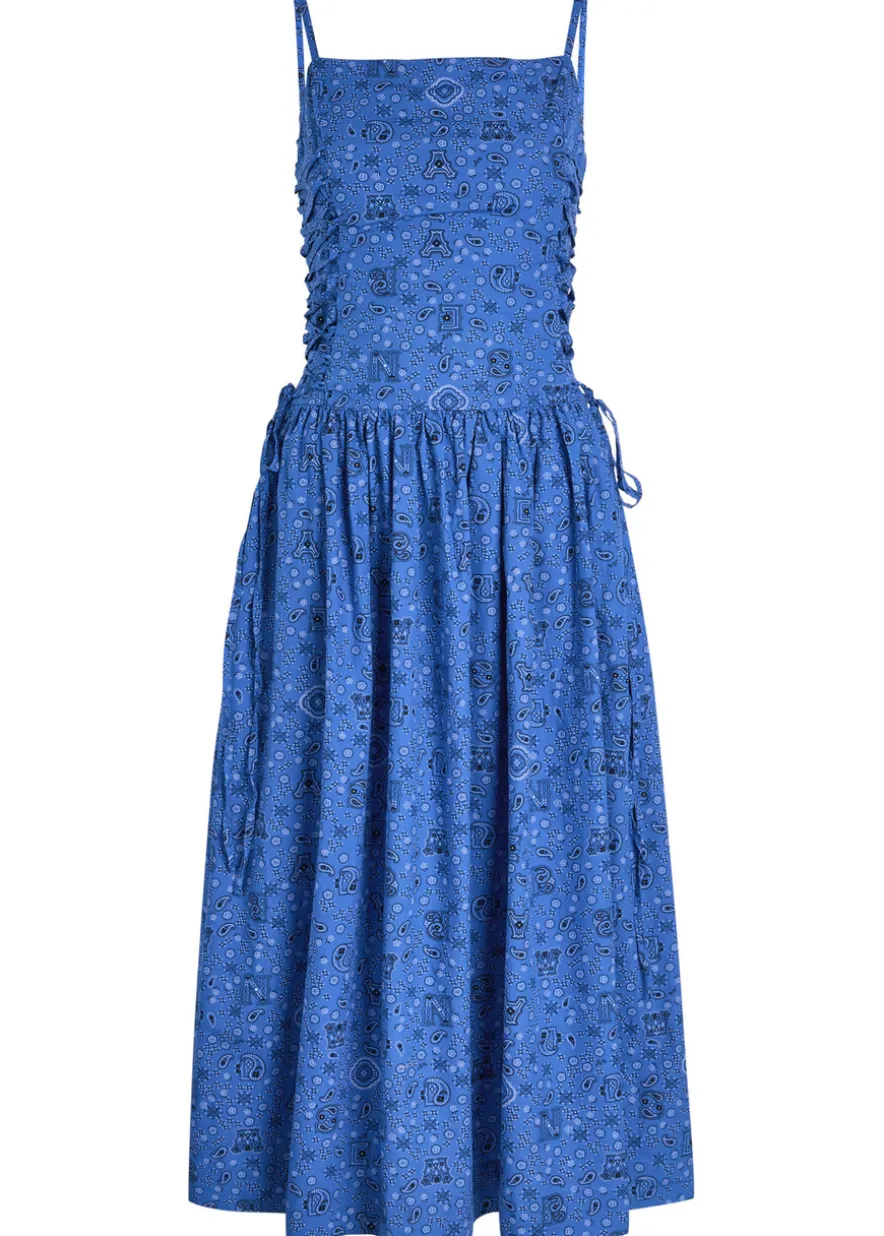 Angelina paisley-print cotton midi dress