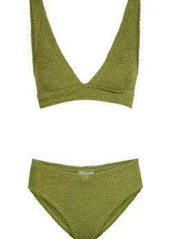 Angel V-neck crinkle bikini
