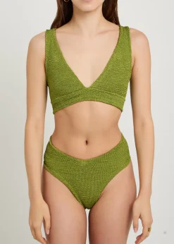 Angel V-neck crinkle bikini