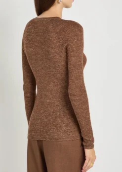 Anges Henley knit polo top