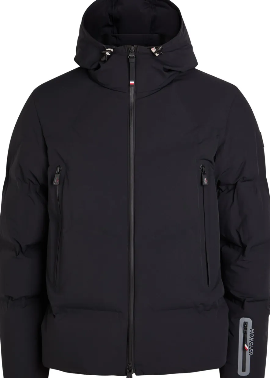Angren hooded padded quilted shell ski jacket