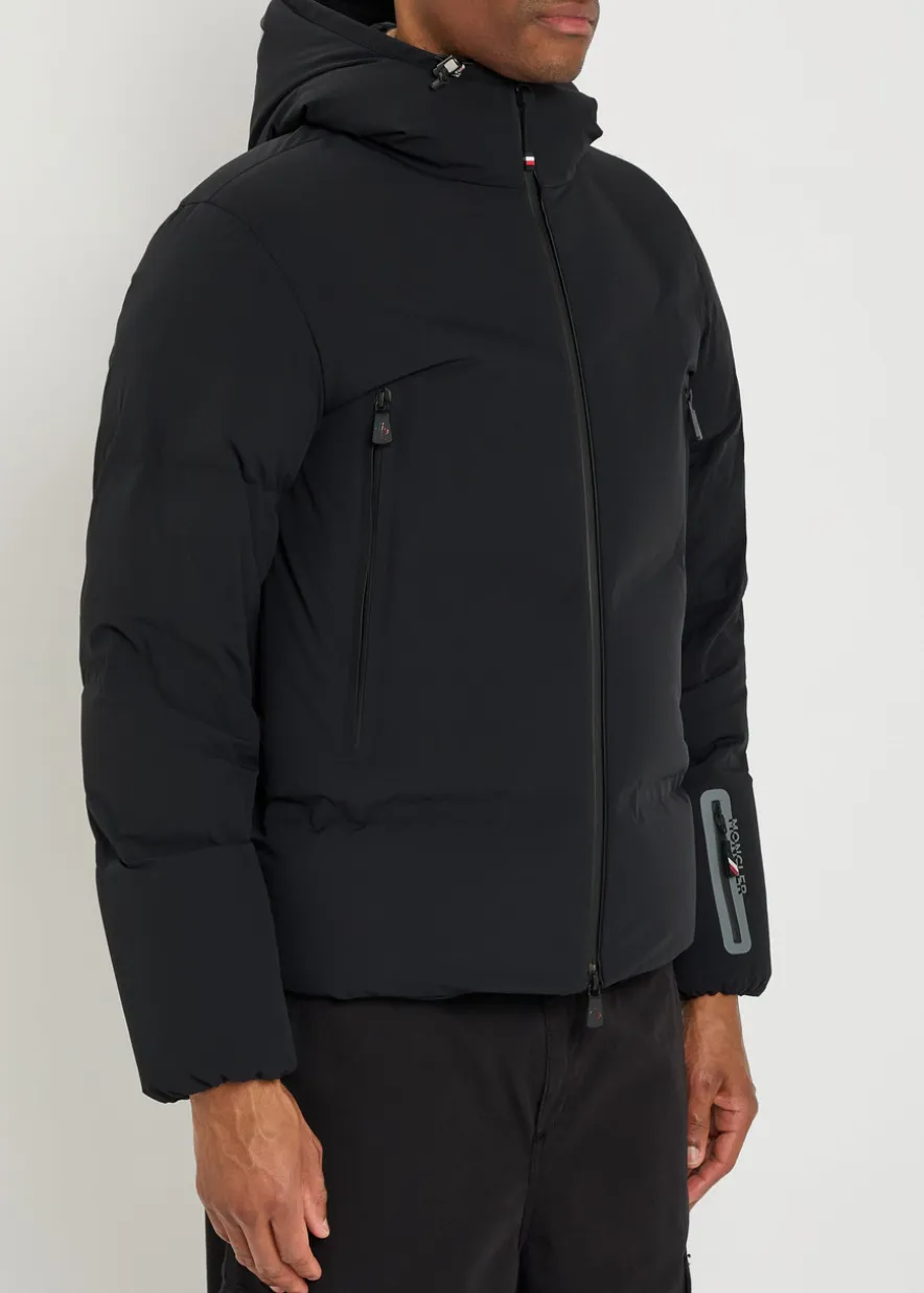 Angren hooded padded quilted shell ski jacket