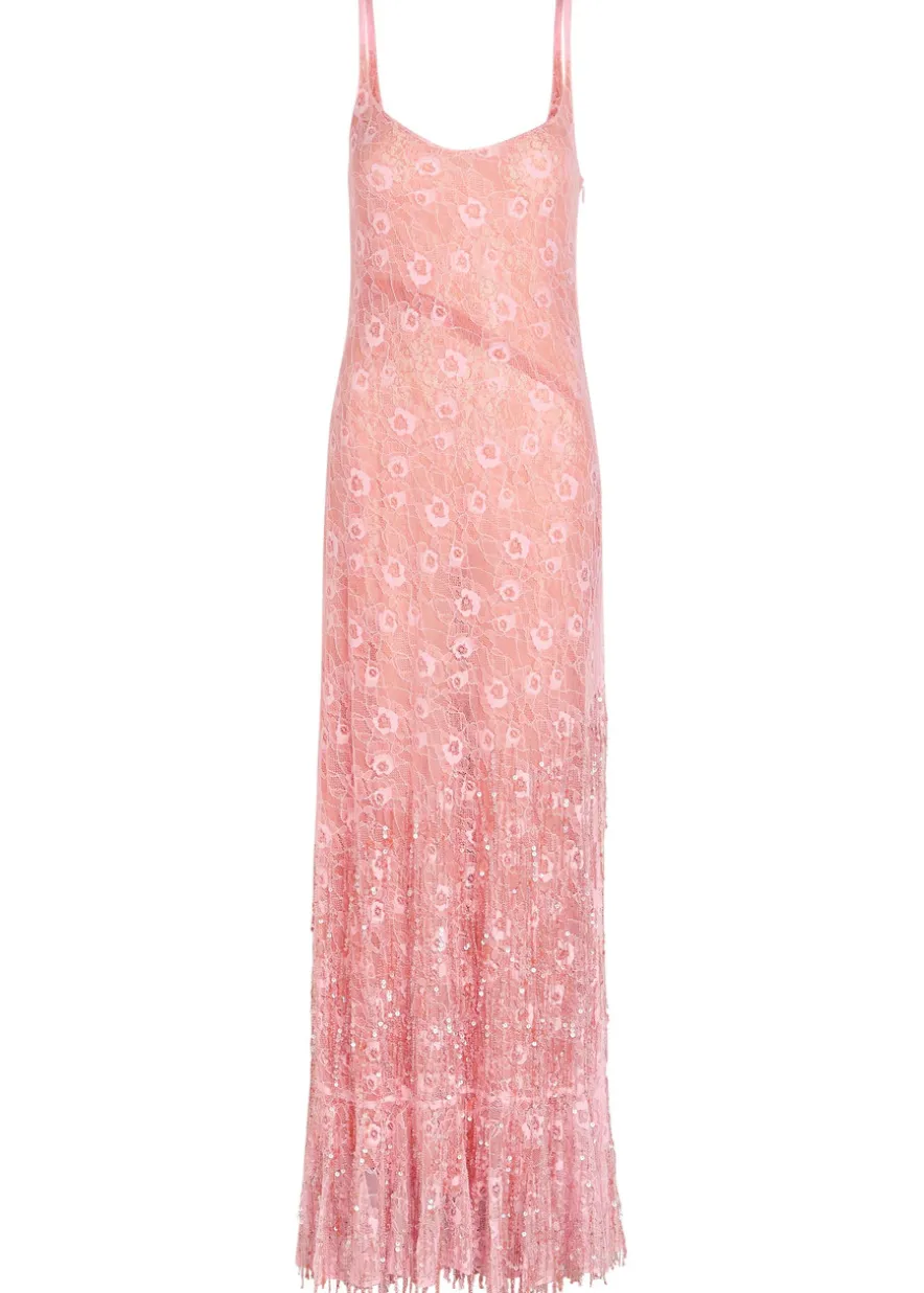 Anita embellished floral-lace maxi dress