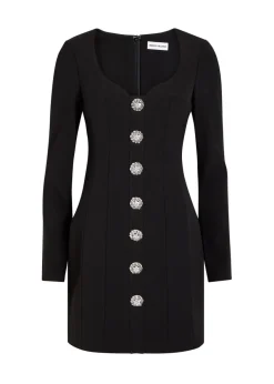 Annaleigh crystal-embellished crepe mini dress