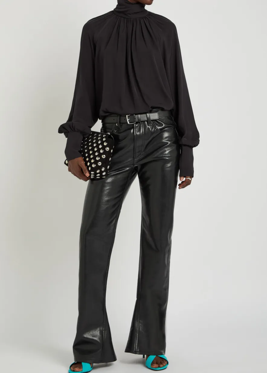 Anne draped poplin blouse
