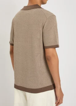 Antonio striped knit polo shirt