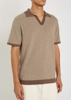 Antonio striped knit polo shirt