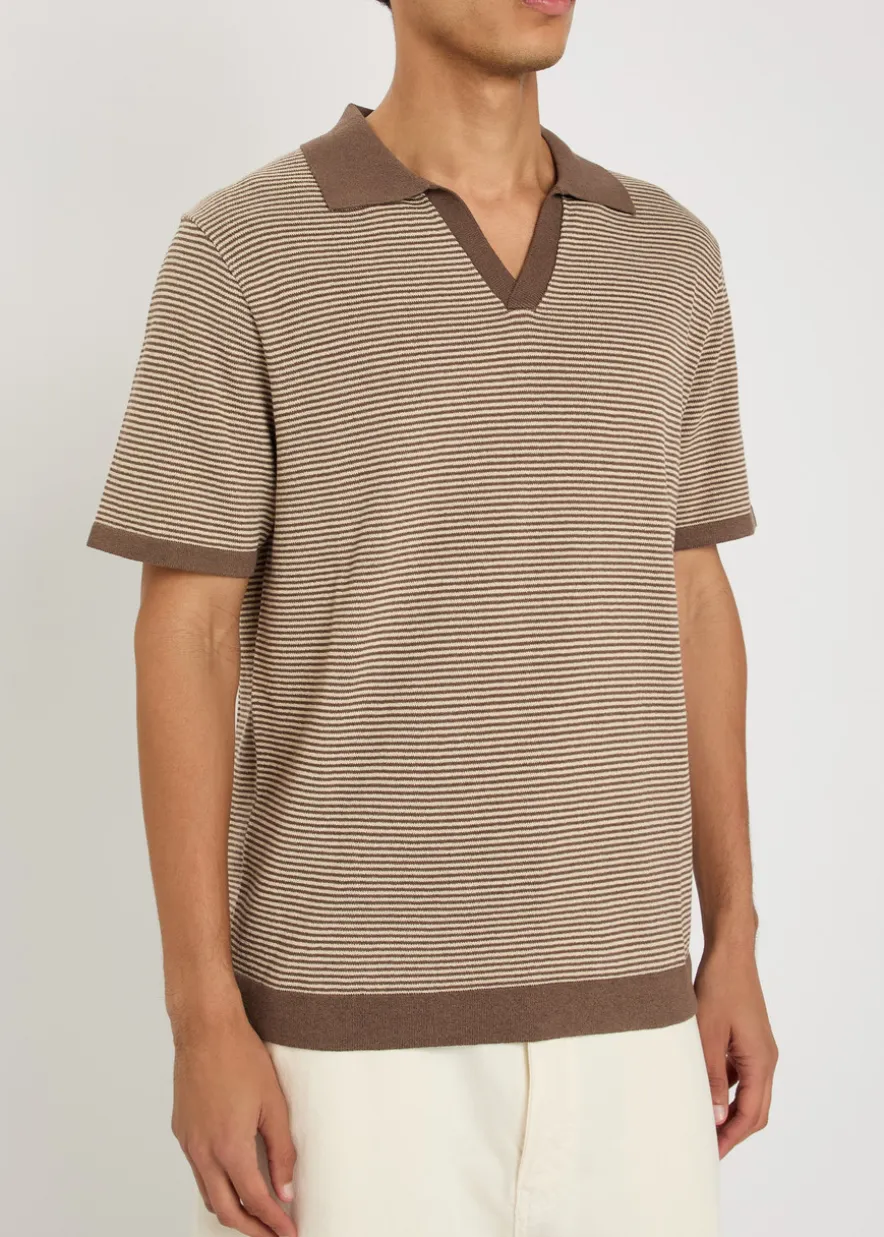 Antonio striped knit polo shirt