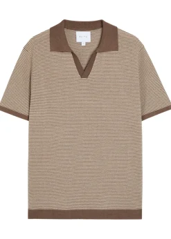 Antonio striped knit polo shirt