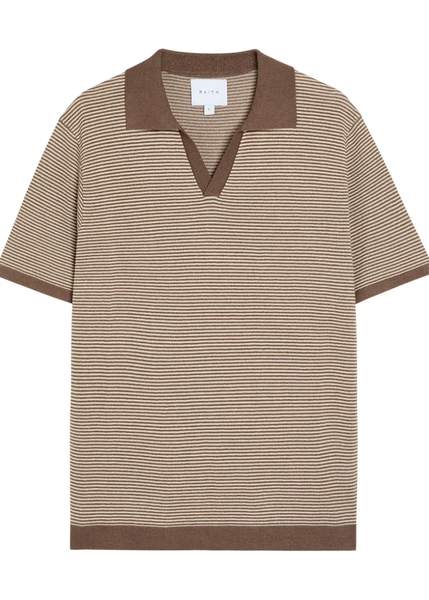 Antonio striped knit polo shirt