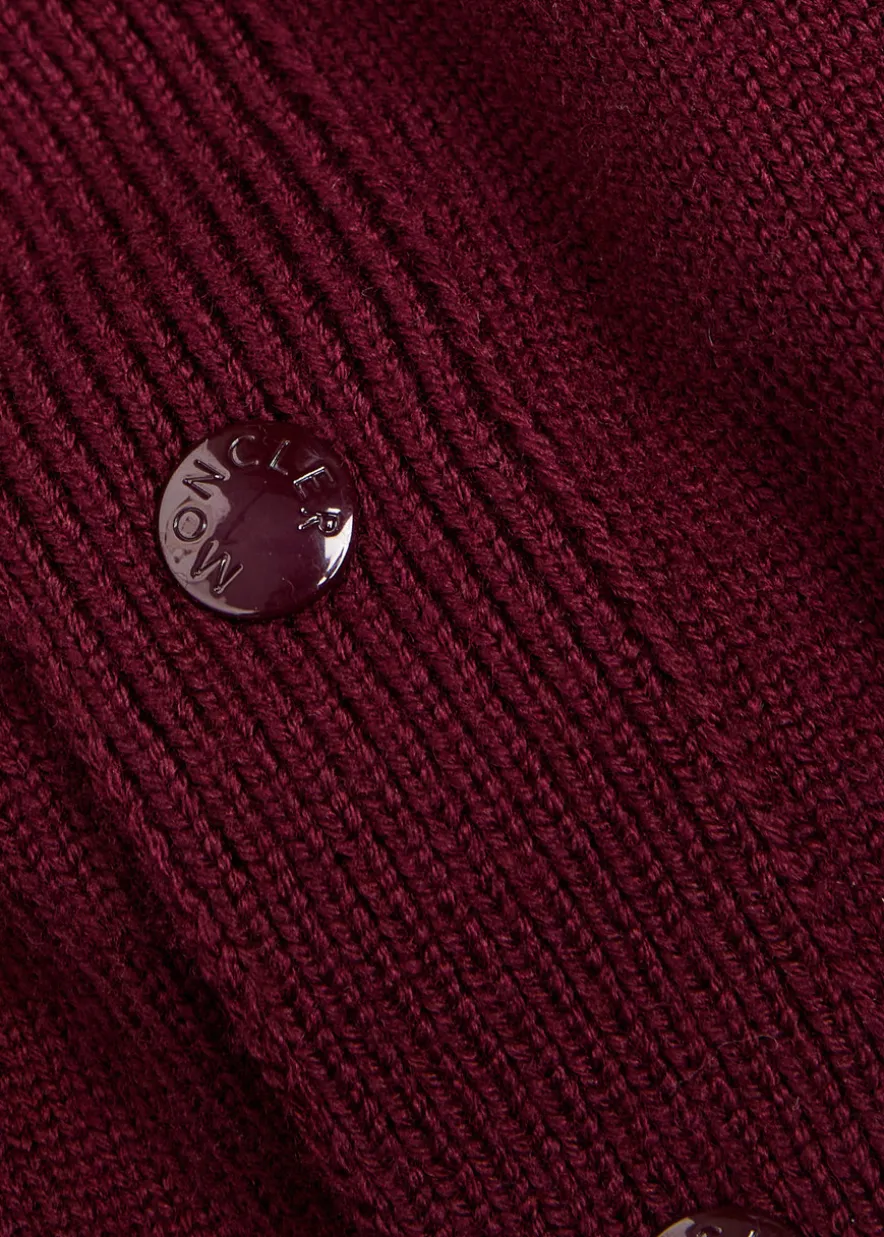 Appliquéd wool cardigan