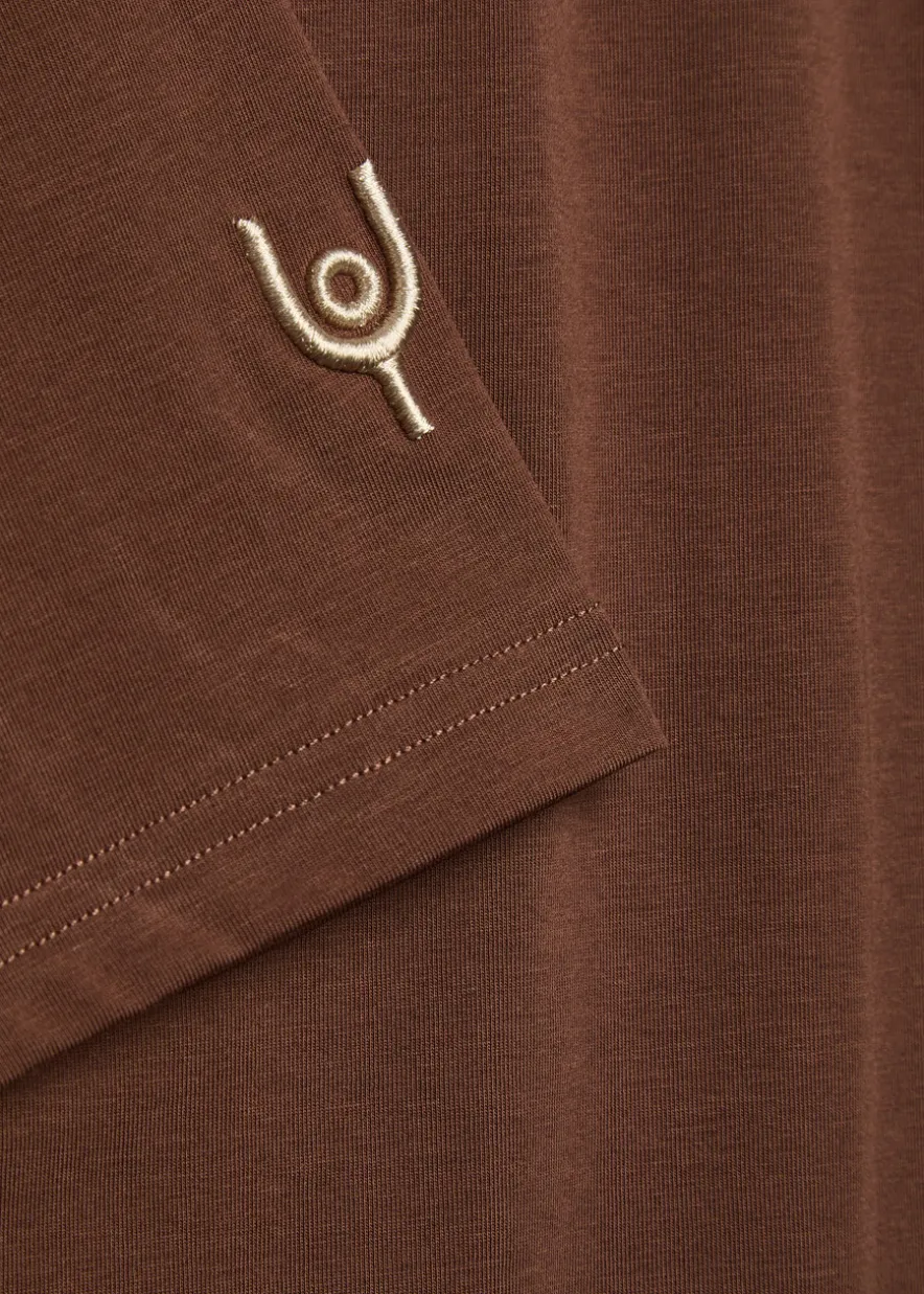 Arensby logo-embroidered cotton T-shirt