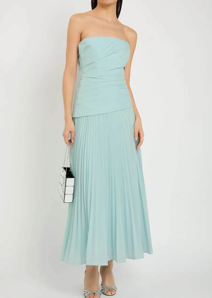 Arie draped poplin midi dress