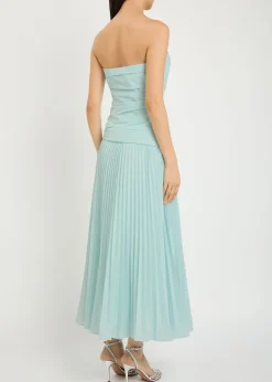 Arie draped poplin midi dress