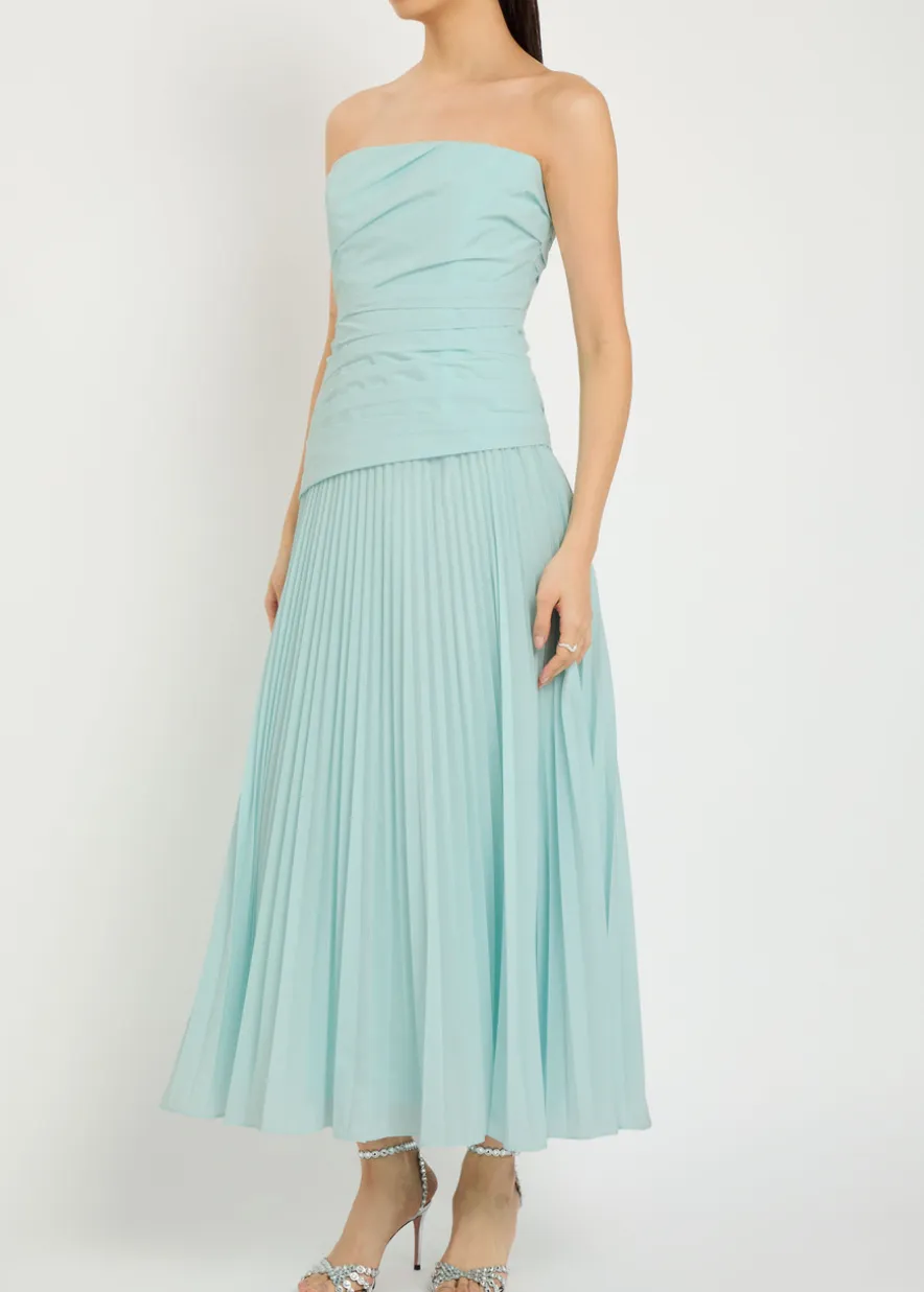 Arie draped poplin midi dress