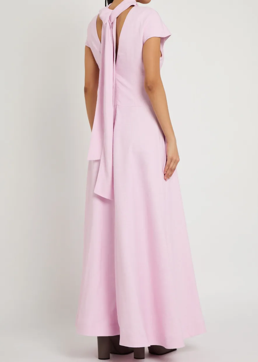 Arielle reverse collar maxi dress