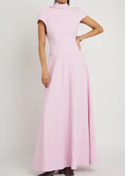 Arielle reverse collar maxi dress