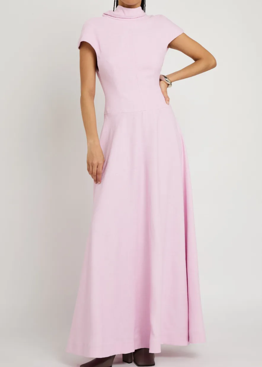 Arielle reverse collar maxi dress