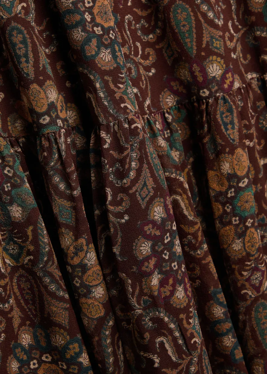 Aries patterned silk mini dress