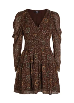 Aries patterned silk mini dress