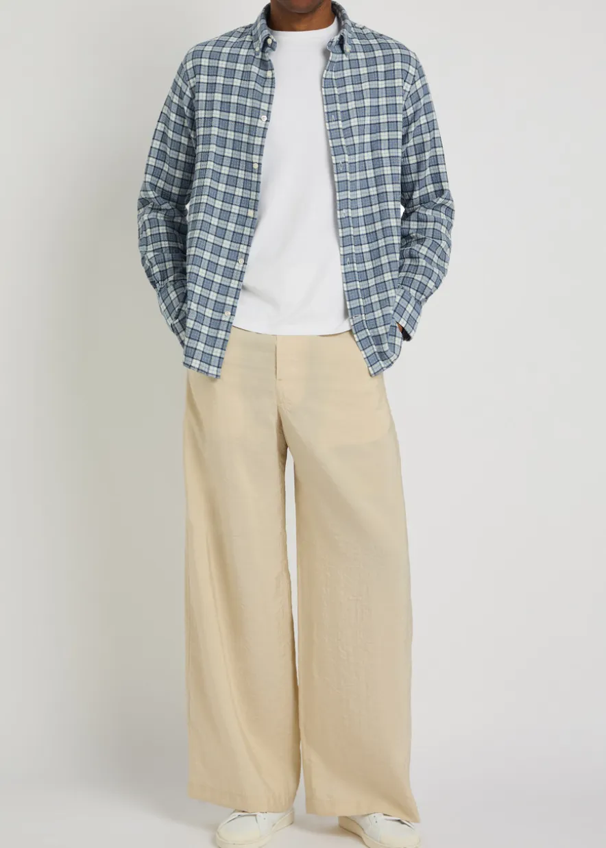 Arsene checked waffle stretch-cotton shirt