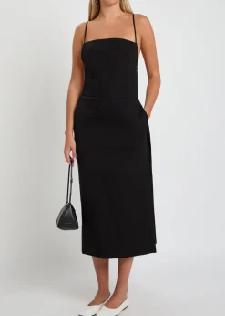 Artemis open-back cotton midi dress