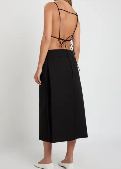 Artemis open-back cotton midi dress