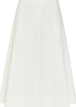 Artin flared cotton-poplin midi skirt