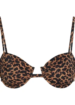 Aruba leopard-print bikini top