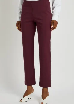 Asadi slim-leg stretch-wool trousers
