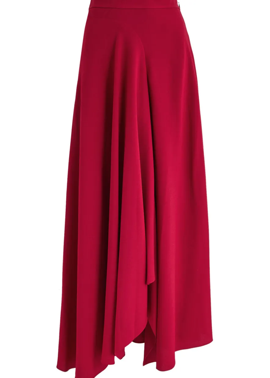 Asha draped crepe maxi skirt