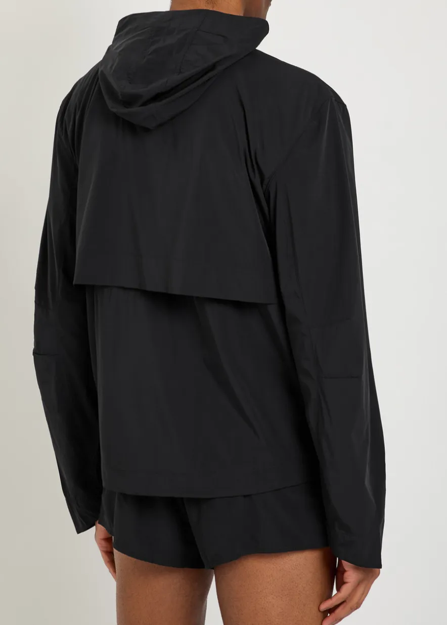 Ashbury hooded stretch-nylon run jacket