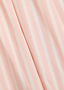 Astrid striped cotton-poplin midi skirt